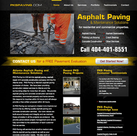 PKS Paving Homepage
