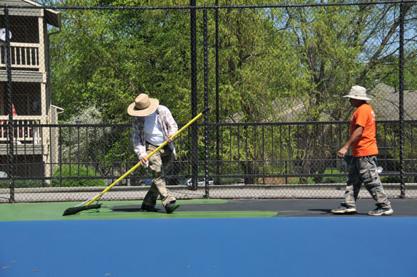 Tennis Court Applying Color