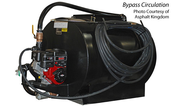 Sealcoating unit with bypass circulation