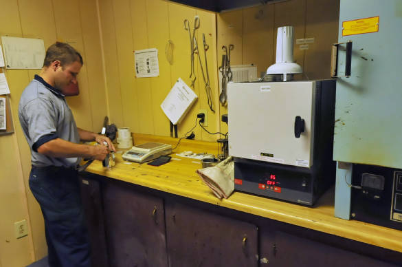 GemSeal Technician Testing RT-12 Material