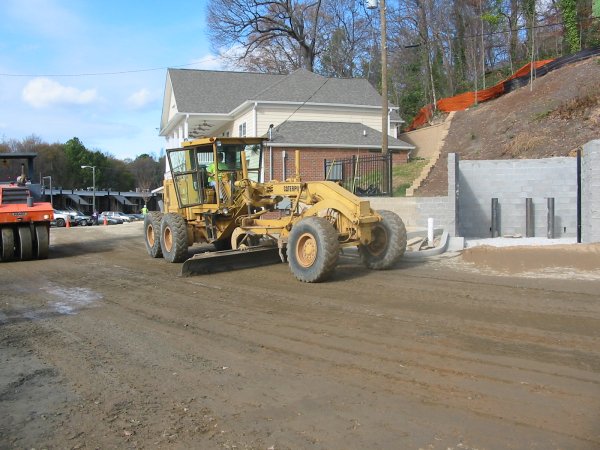 Grading the new base - Full-depth Reclamation