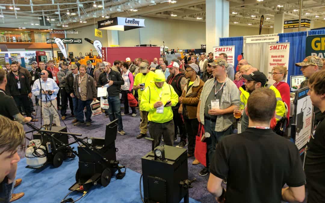 Convention Event iwth People who are experts in Pavement. Product Demo of RynoWorx