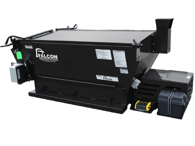 falcon hot box 2 ton slip in asphalt recycler side view
